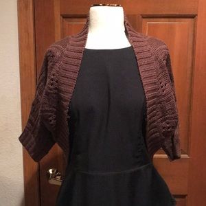 Brown Knit Shrug Sweater Size Small